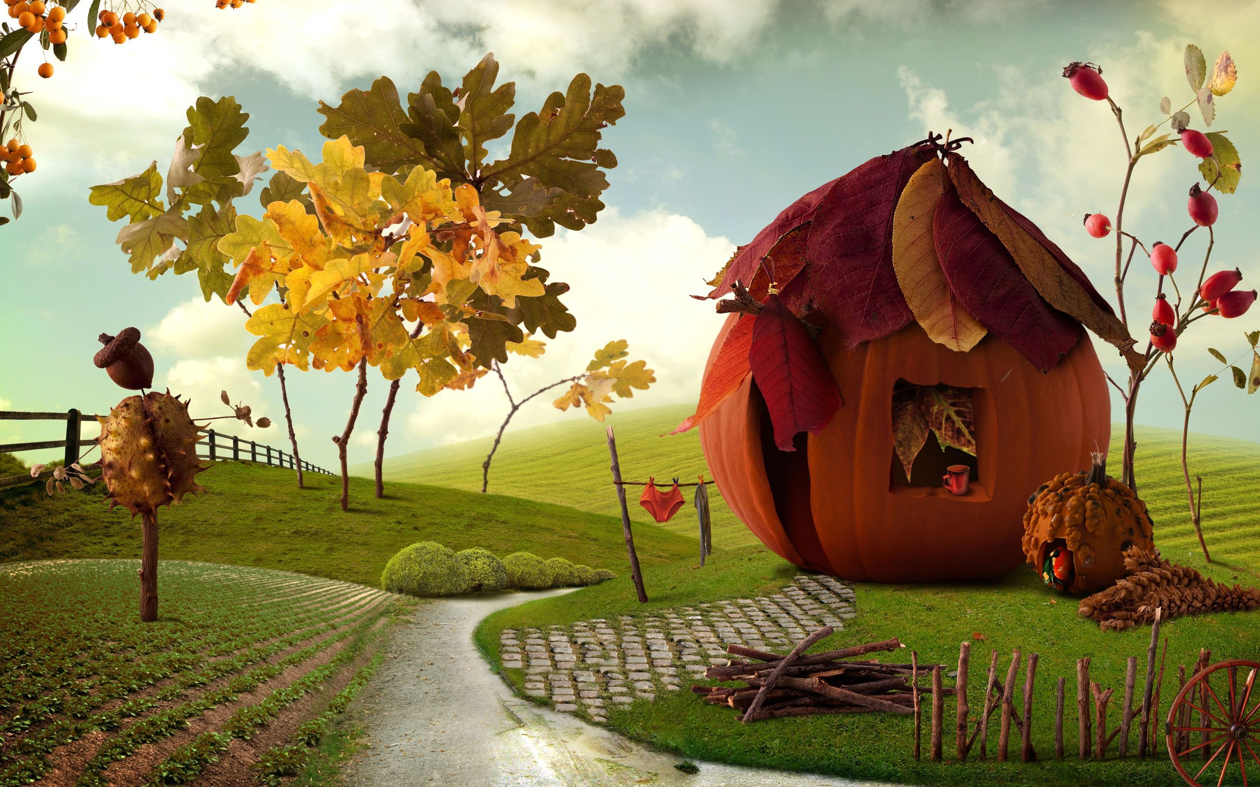 thanksgiving holiday wallpapers desktop backgrounds november autumn happy whimsical animation abyss pumpkin