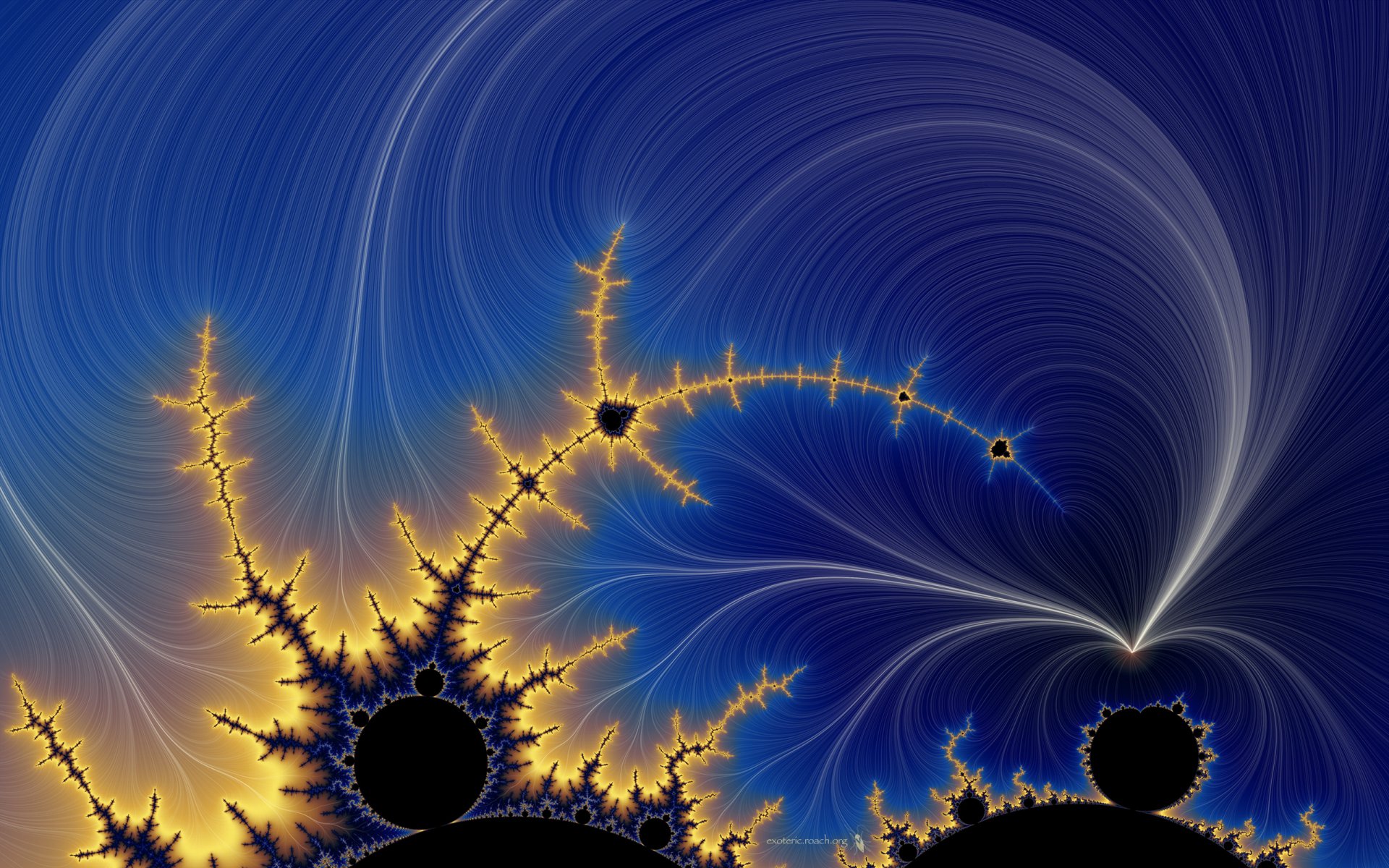 Download Colors Psychedelic Trippy Blue Abstract Fractal  HD Wallpaper