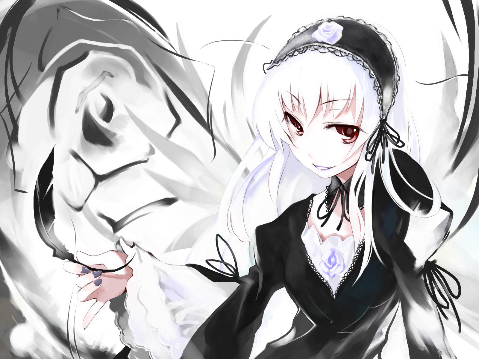 Suigintou from Rozen Maiden, elegant and mysterious.