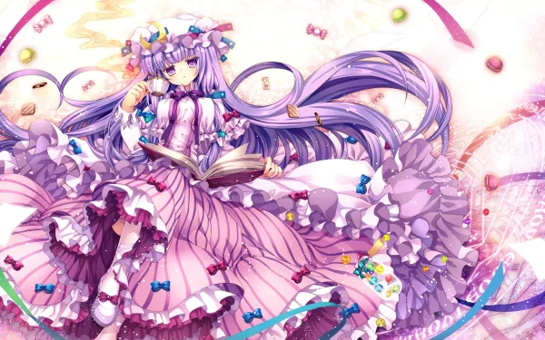 Patchouli Knowledge Anime Touhou HD Desktop Wallpaper | Background Image