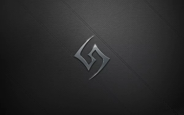 A sleek HD desktop wallpaper featuring the Republic of Gamers logo by Asus, showcasing modern technology aesthetics in a dark, minimalist design.