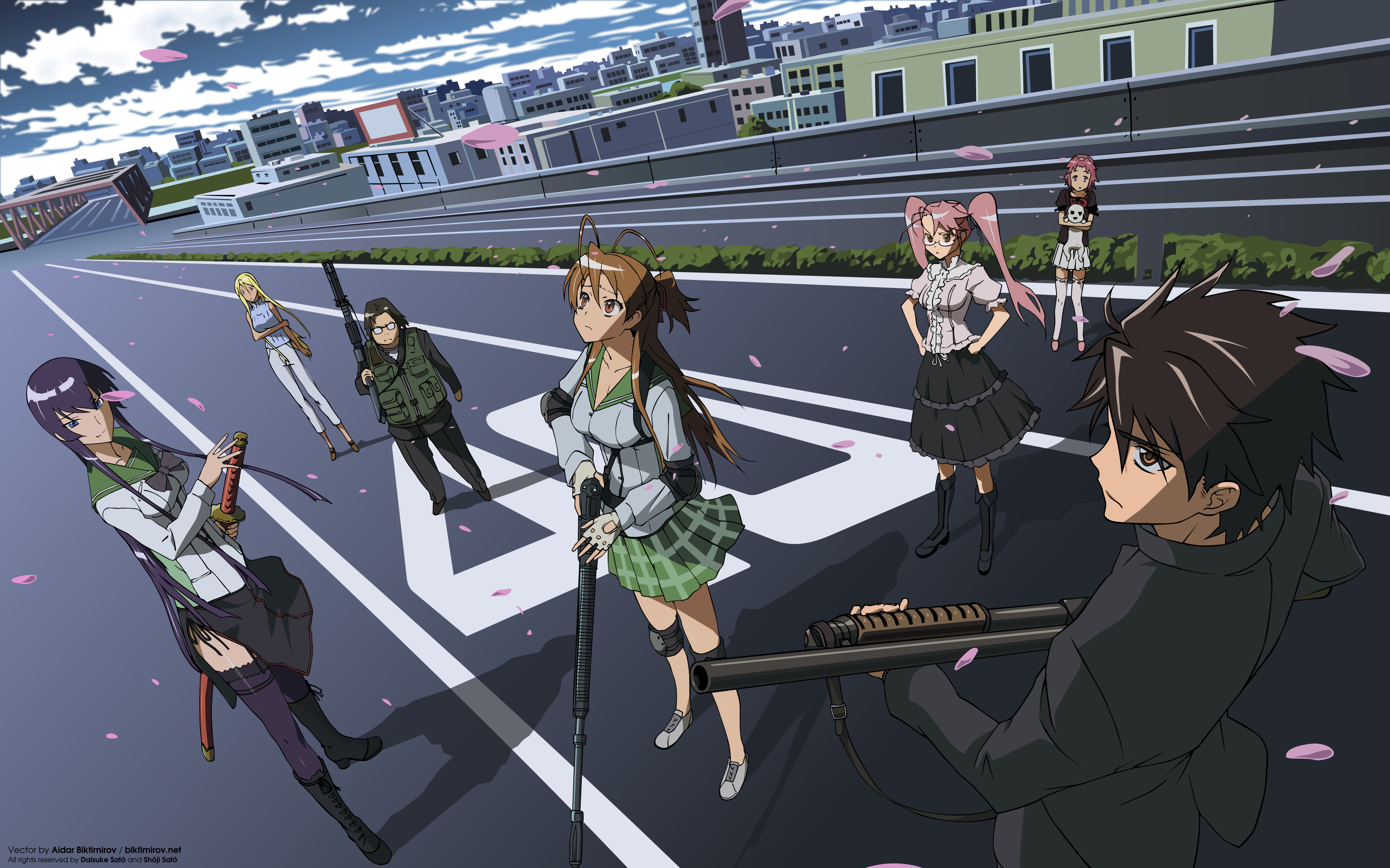 Download Anime Characters Highschool Of The Dead Wallpaper