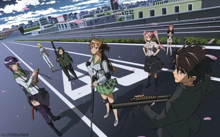 Takashi Komuro Zeke (Highschool Of The Dead) Alice Maresato Saya Takagi Rei Miyamoto Kohta Hirano Shizuka Marikawa Saeko Busujima Anime Highschool Of The Dead HD Desktop Wallpaper | Background Image