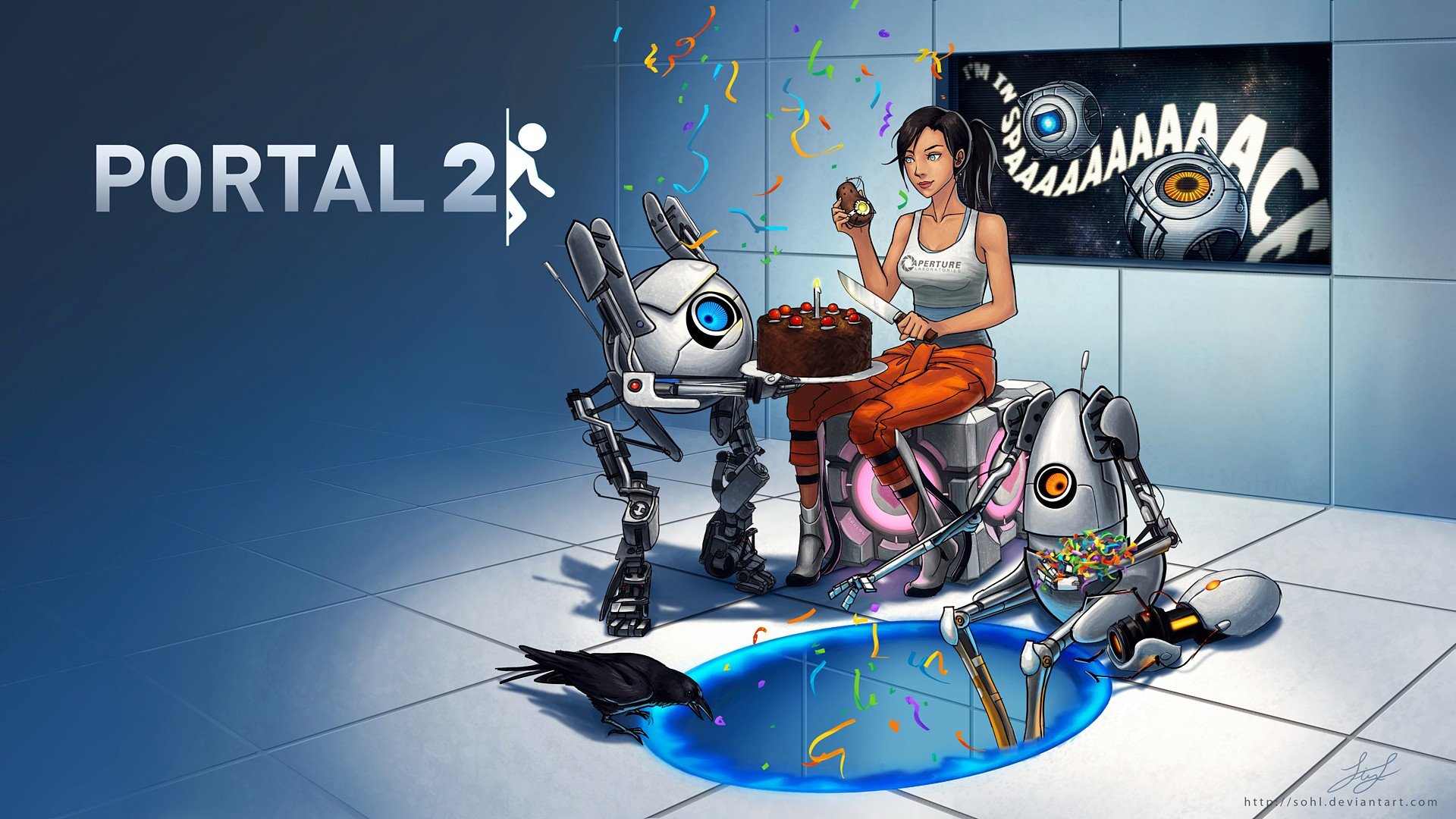 Portal 2 обои на телефон