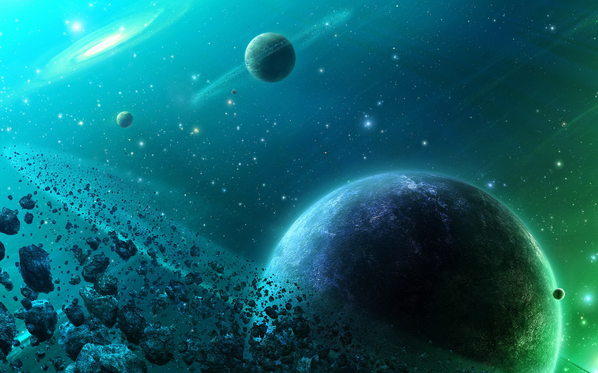 Download Sci Fi Planetary Ring HD Wallpaper