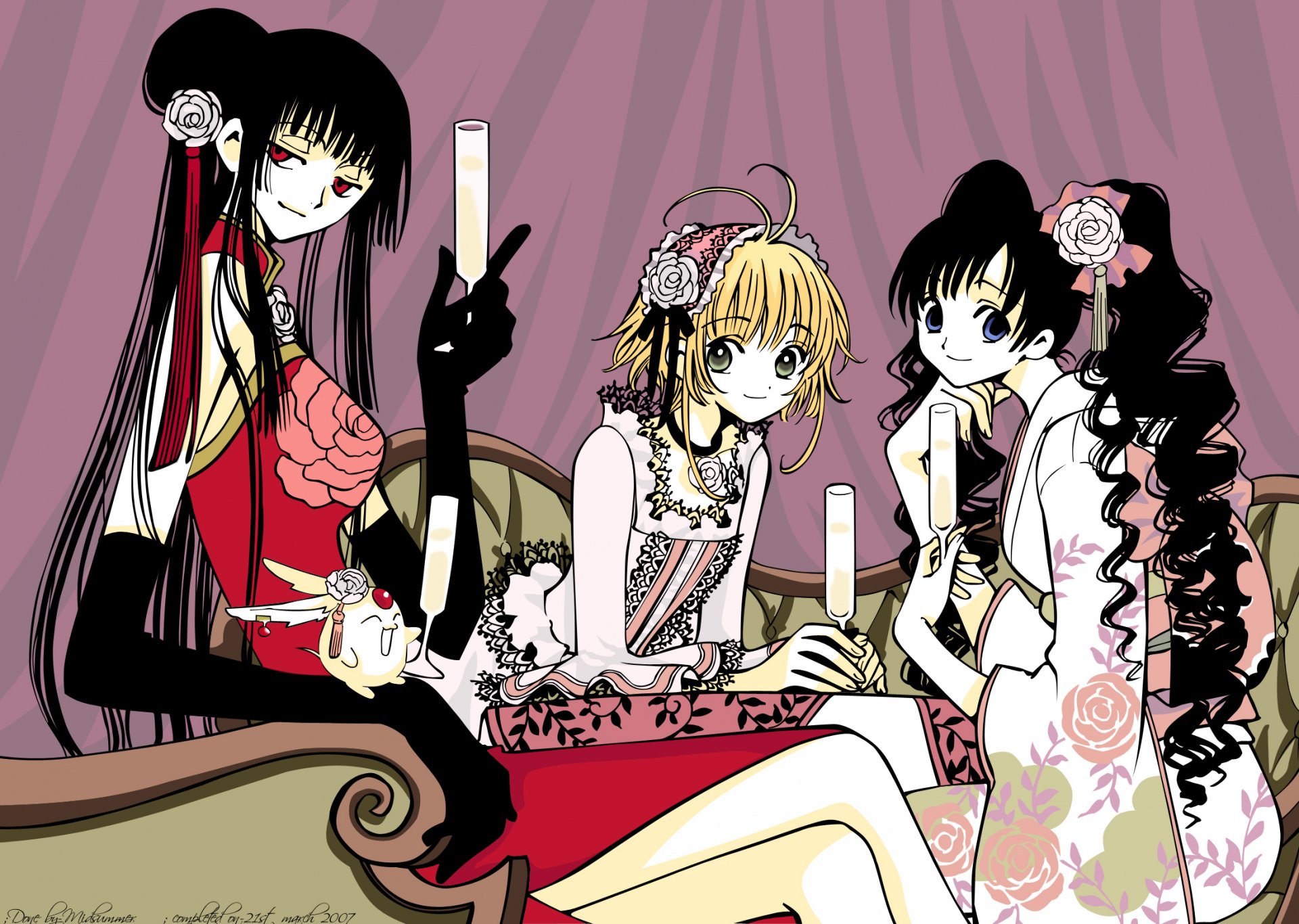 Download Anime Crossover HD Wallpaper by clamp, image size:1920x1366