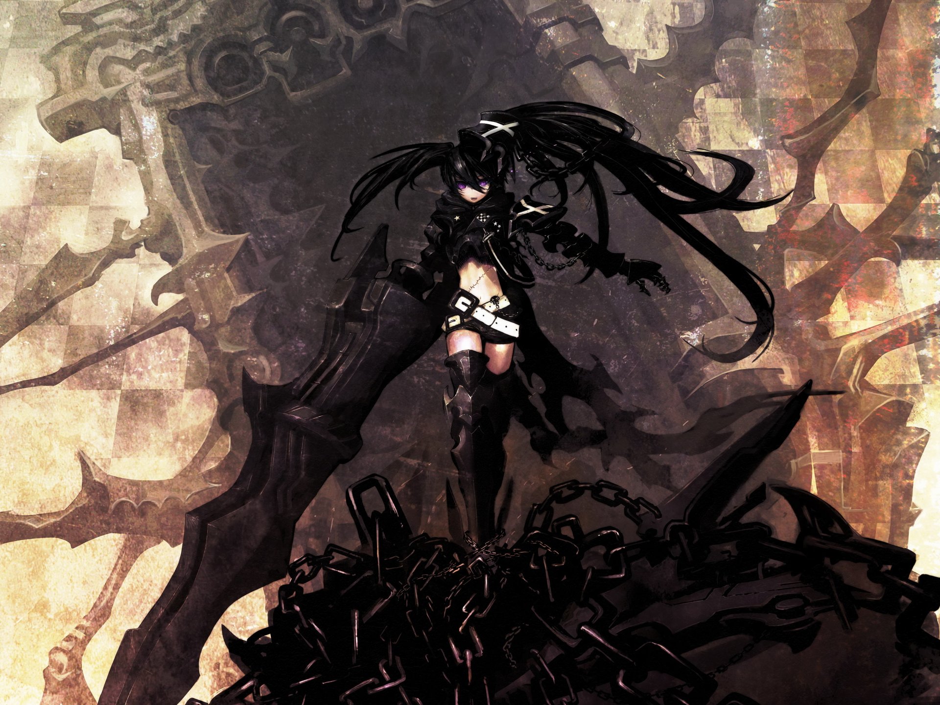 Download Insane Black Rock Shooter Anime Black Rock Shooter HD Wallpaper
