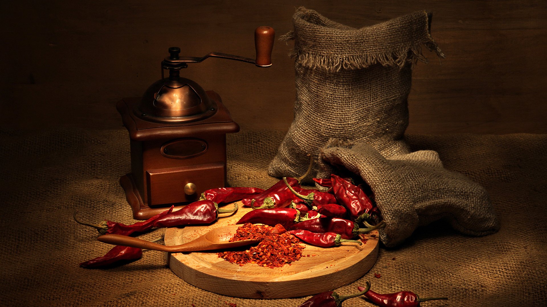 Rustic Chili Pepper Still Life — HD Wallpaper | 1920x1080 | Wallpaper Abyss