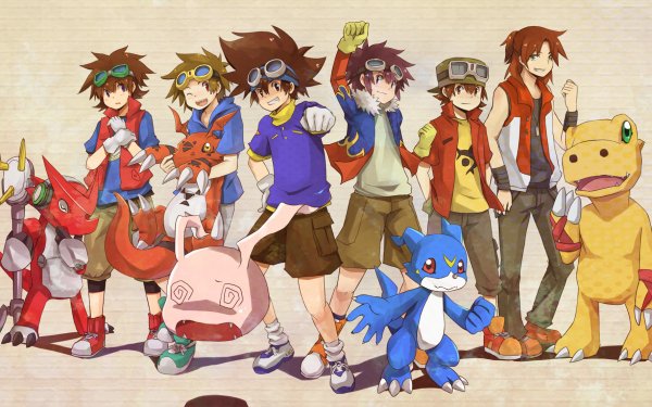 Anime Digimon Taichi Yagami Davis Motomiya Agumon HD Wallpaper | Background Image