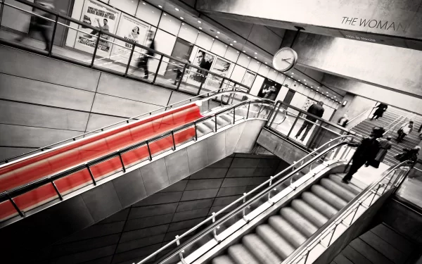 photography manipulation escalator HD Desktop Wallpaper | Background Image