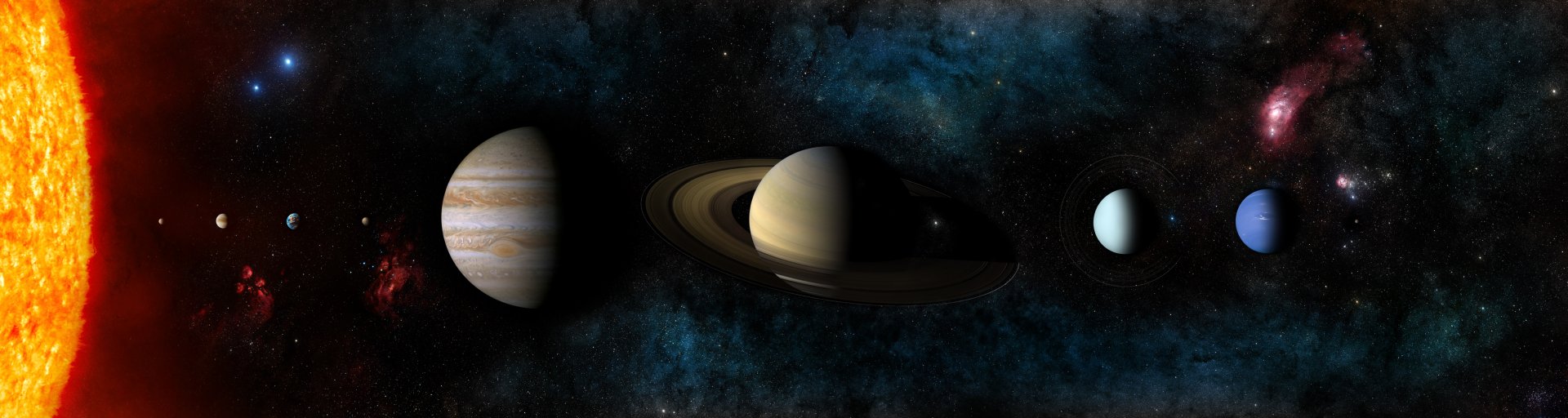 Sci Fi Solar System HD Wallpaper