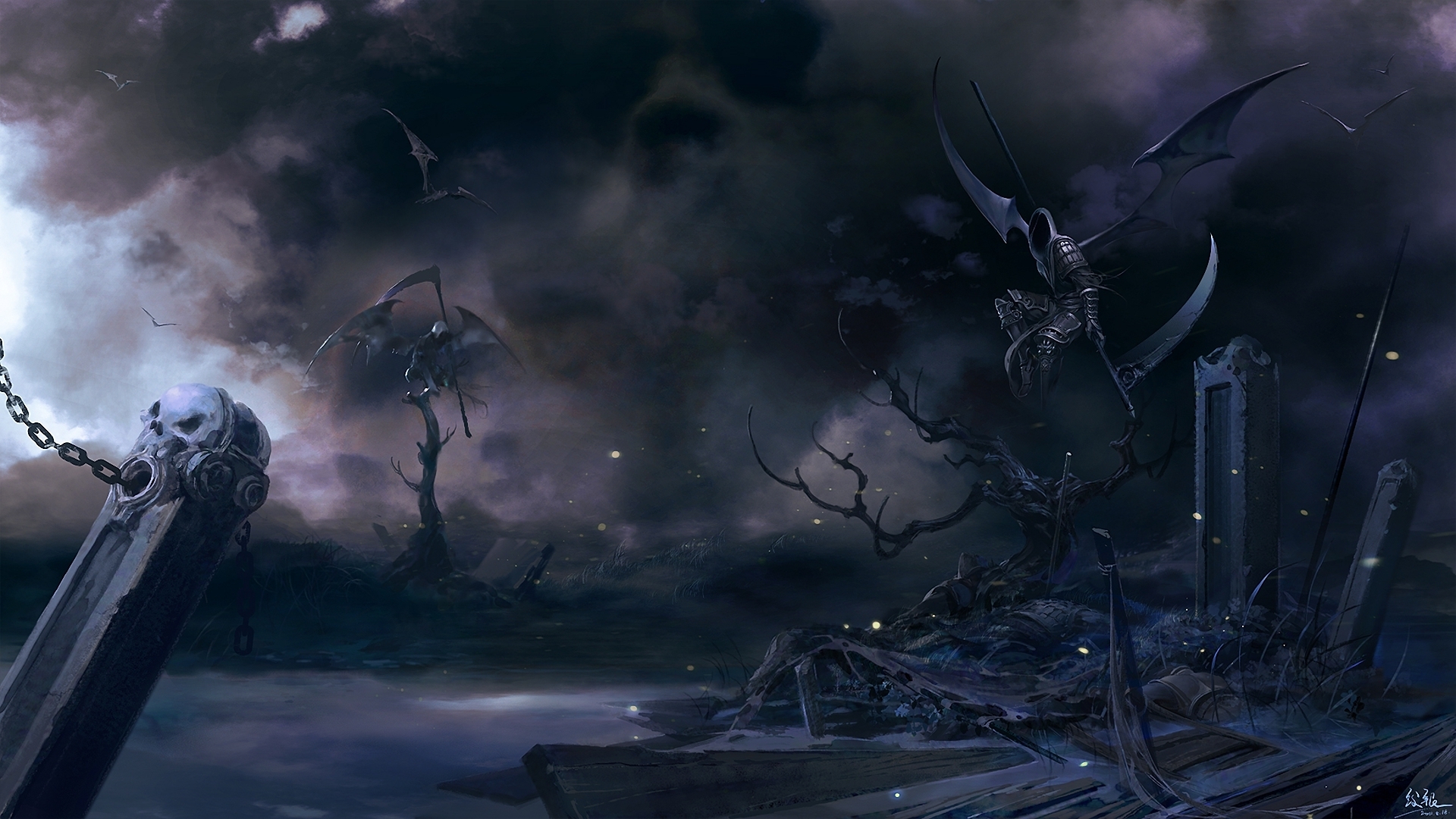 Dark Grim Reaper HD Wallpaper | Background Image | 1920x1080