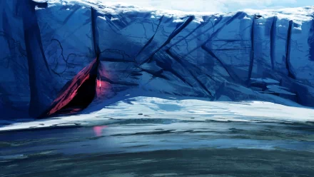 brush ice water aurora borealis dark nature winter dark nature HD Desktop Wallpaper | Background Image