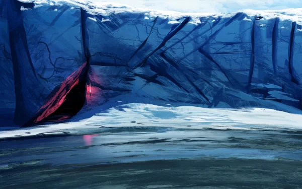 brush ice water aurora borealis dark nature winter dark nature HD Desktop Wallpaper | Background Image