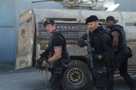 Hale Caesar Terry Crews Jason Statham Lee Christmas Sylvester Stallone Barney Ross movie The Expendables 2 HD Desktop Wallpaper | Background Image