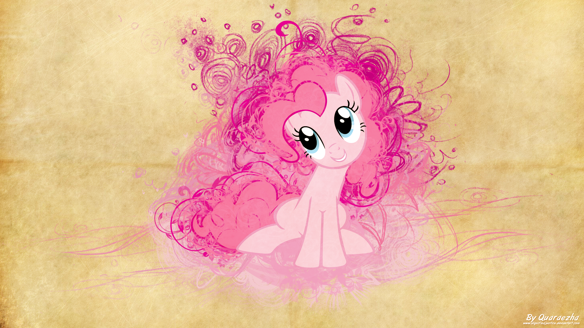 Pinkie Pie Parchment Splash Hd Wallpaper Background Image