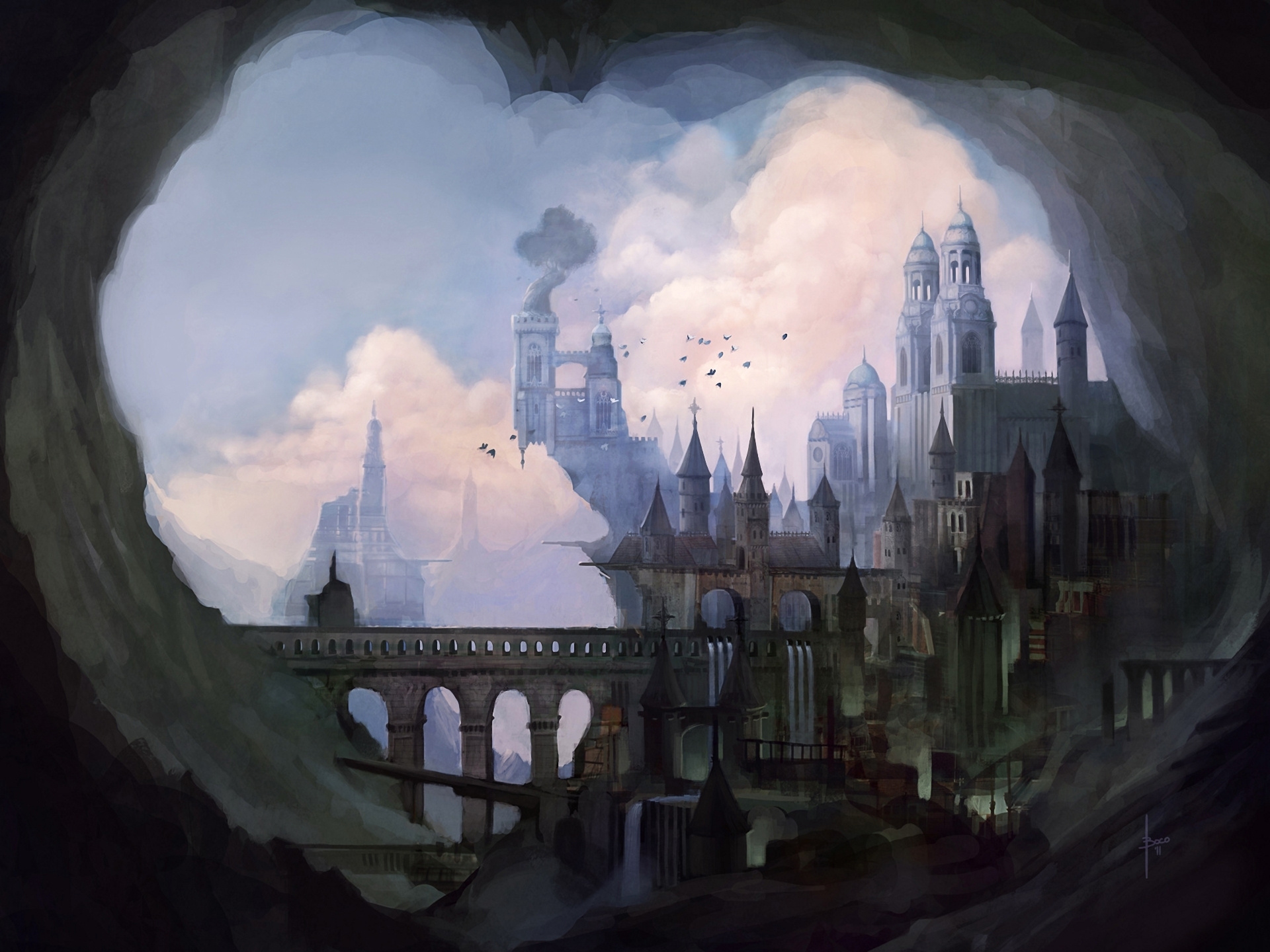 Fantasy City HD Wallpaper by Boco