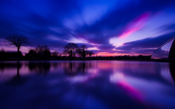Terre/Nature Réflection Angleterre Evening Coucher de Soleil Arbre Rivière Royaume-Uni Pastel Fond d'écran HD | Image