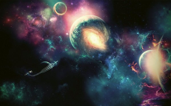 Sci Fi Planet Spaceport Vehicle Spaceship Nebula Space HD Wallpaper | Background Image