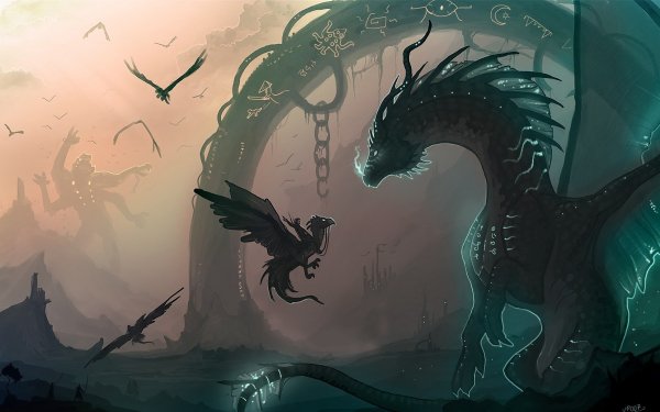 Fantasy Dragon Monster HD Wallpaper | Background Image