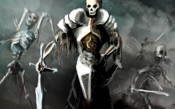 Fantasy Warrior Sykol Undead Skeleton Battle Elf HD Wallpaper | Background Image