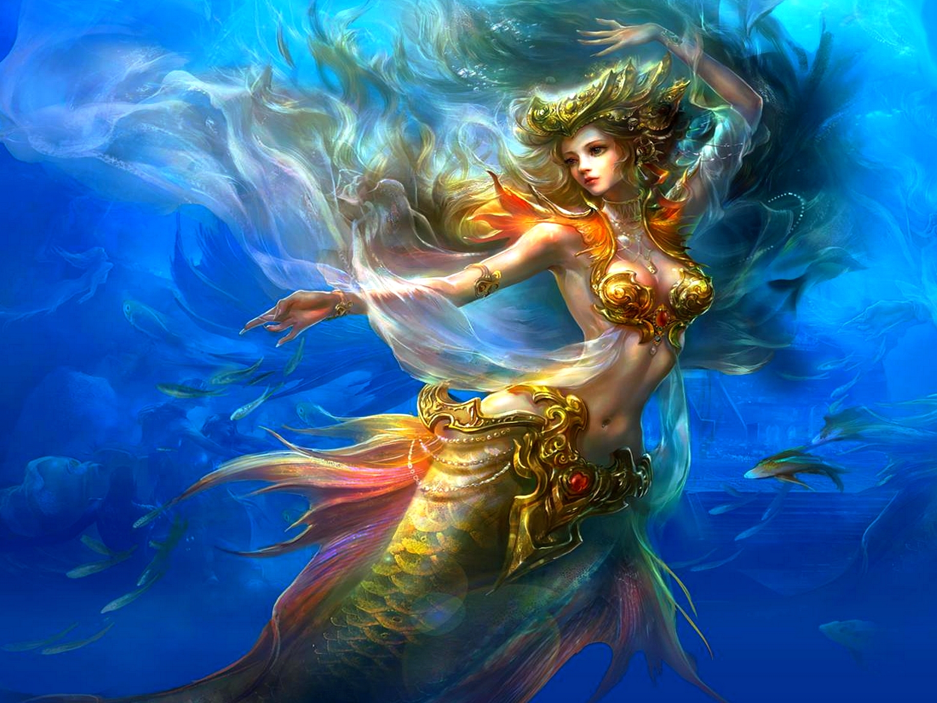 beautiful mermaid wallpaper