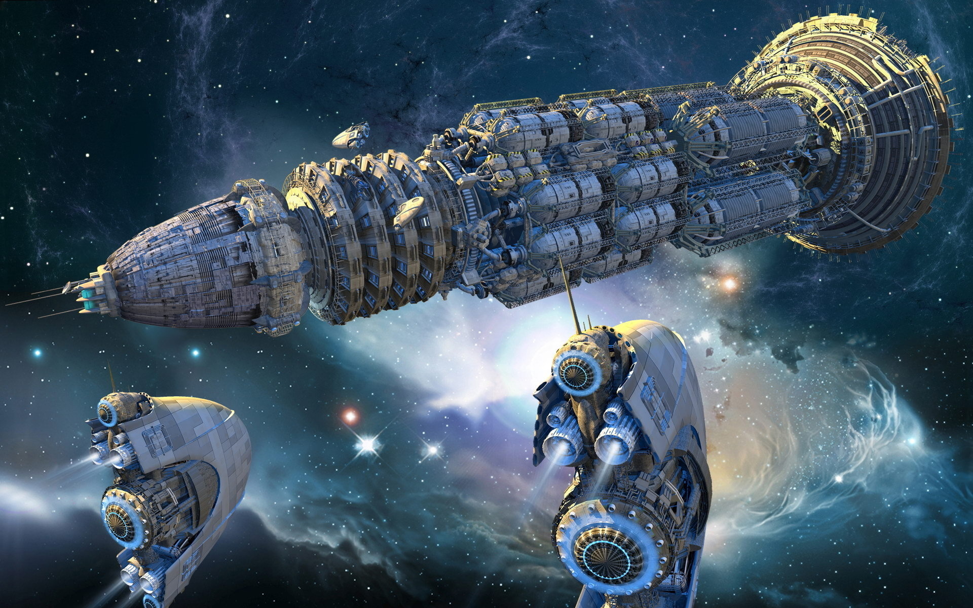 Sci Fi Spaceship HD Wallpaper | Background Image | 1920x1200