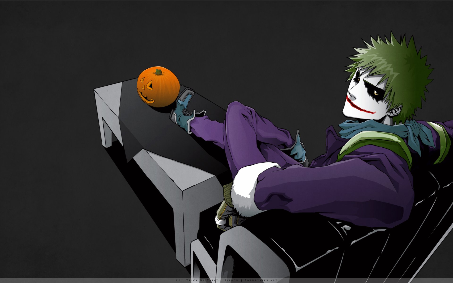 HD PC desktop wallpaper featuring Ichigo Kurosaki from the anime Bleach, showcasing a dark, stylized scene with strong contrast and edgy character design.