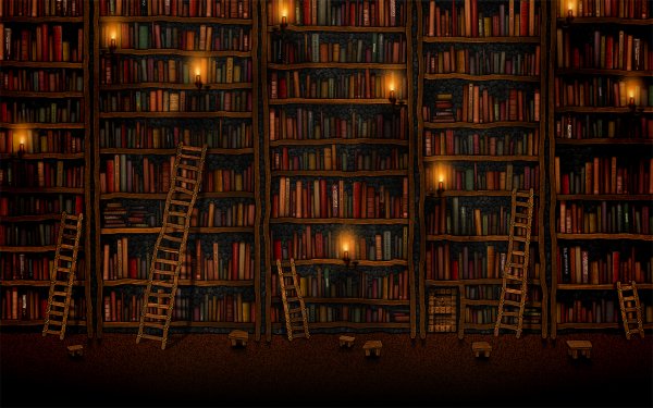 Man Made Book Library HD Wallpaper | Background Image