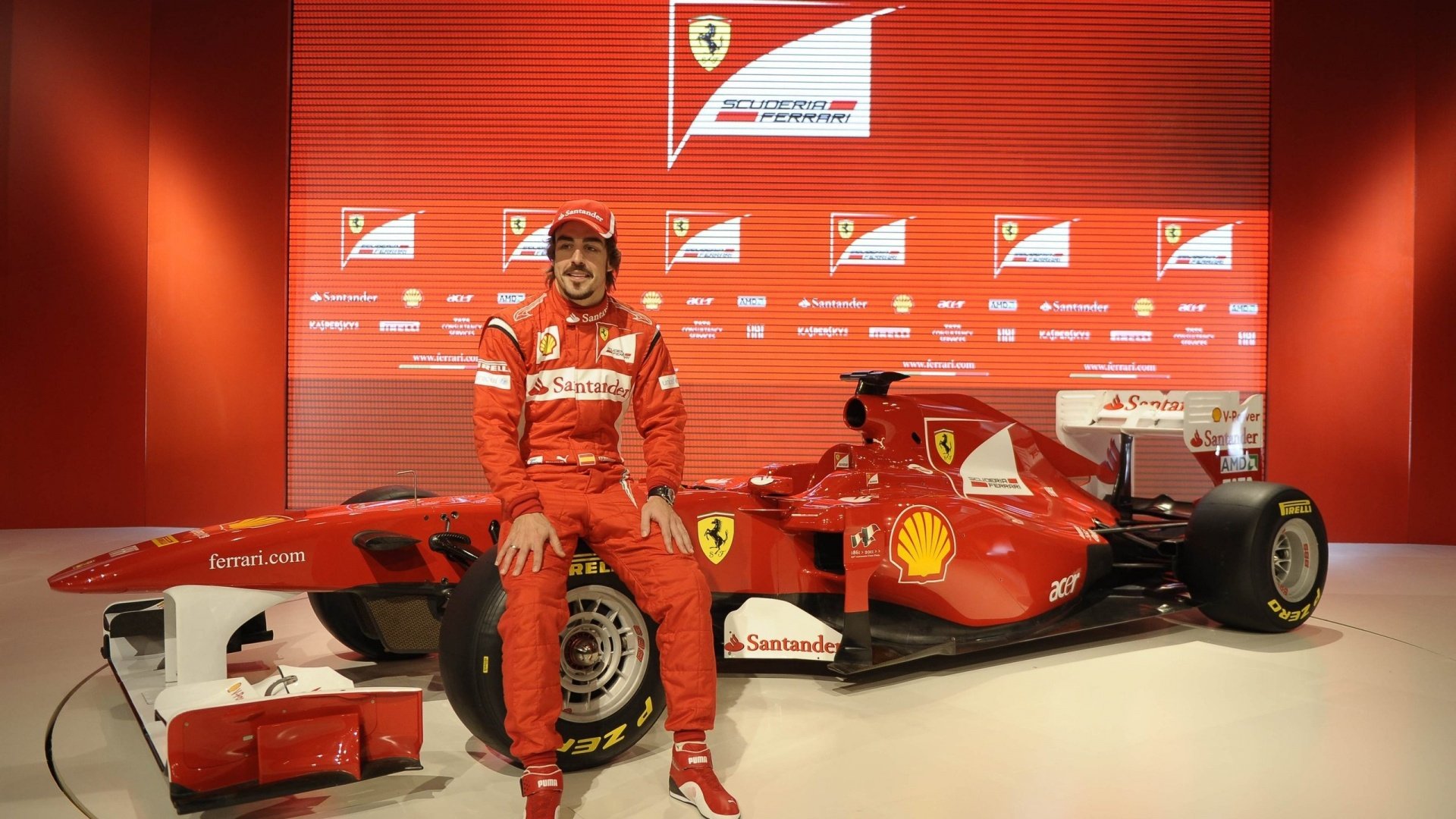 Fernando Alonso Ferrari Formula One Canvas Picture 