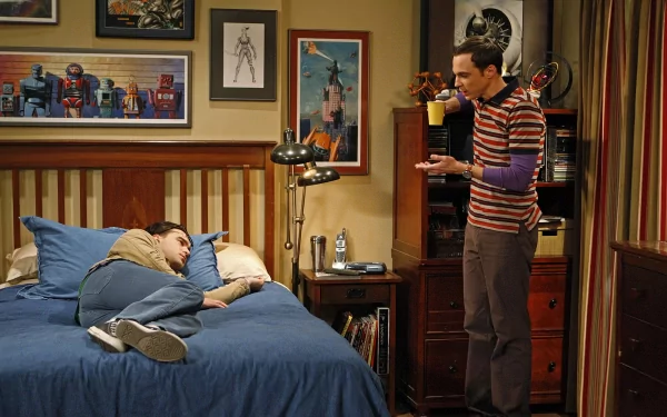 Johnny Galecki Sheldon Cooper Jim Parsons Leonard Hofstadter TV Show The Big Bang Theory HD Desktop Wallpaper | Background Image