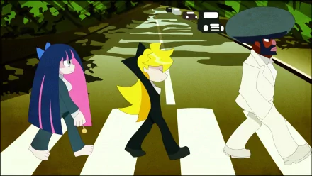 Garterbelt (Panty & Stocking with Garterbelt) Panty Anarchy Stocking Anarchy Abbey Road (Parody) Anime Panty & Stocking with Garterbelt HD Desktop Wallpaper | Background Image