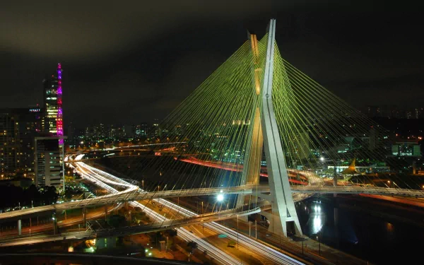 bridge Sao Paulo Octávio Frias de Oliveira Brazil man made Octávio Frias de Oliveira Bridge HD Desktop Wallpaper | Background Image
