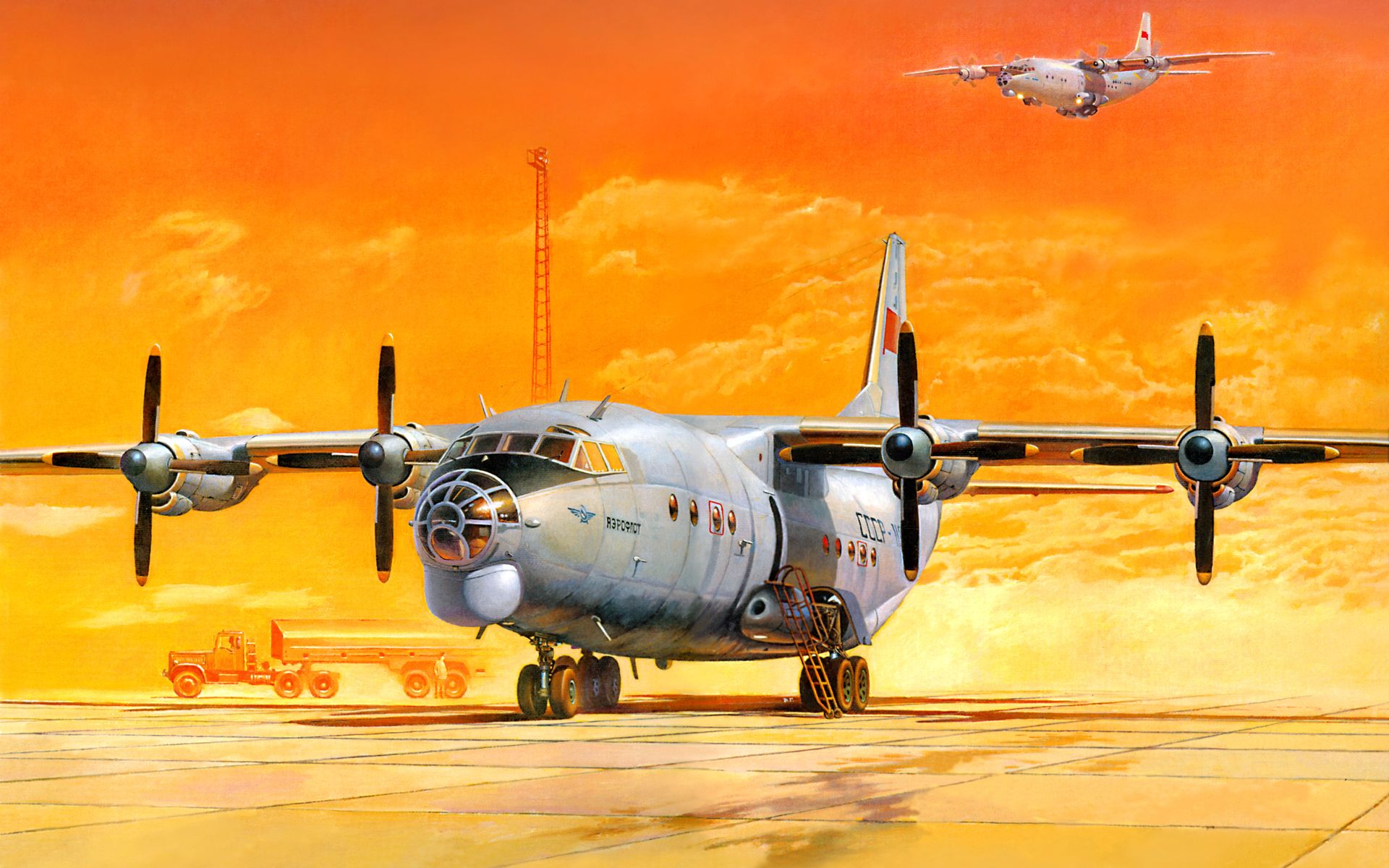 Military Antonov An-12 HD Wallpaper | Background Image