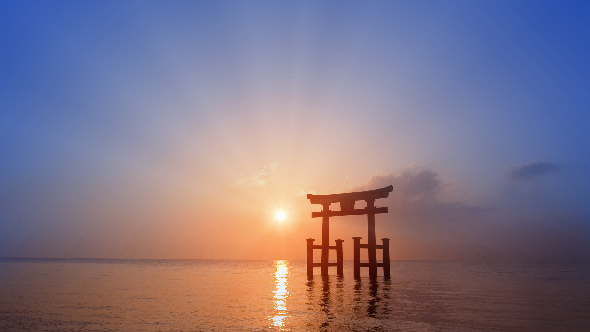 Religious Itsukushima Gate HD Wallpaper | Background Image