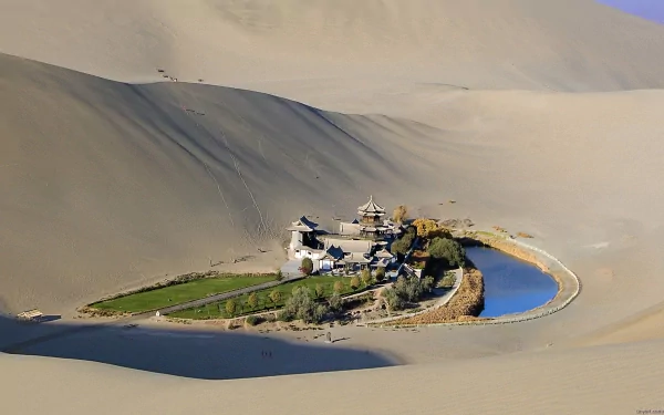  Crescent Lake Oasis in the Gobi Desert China