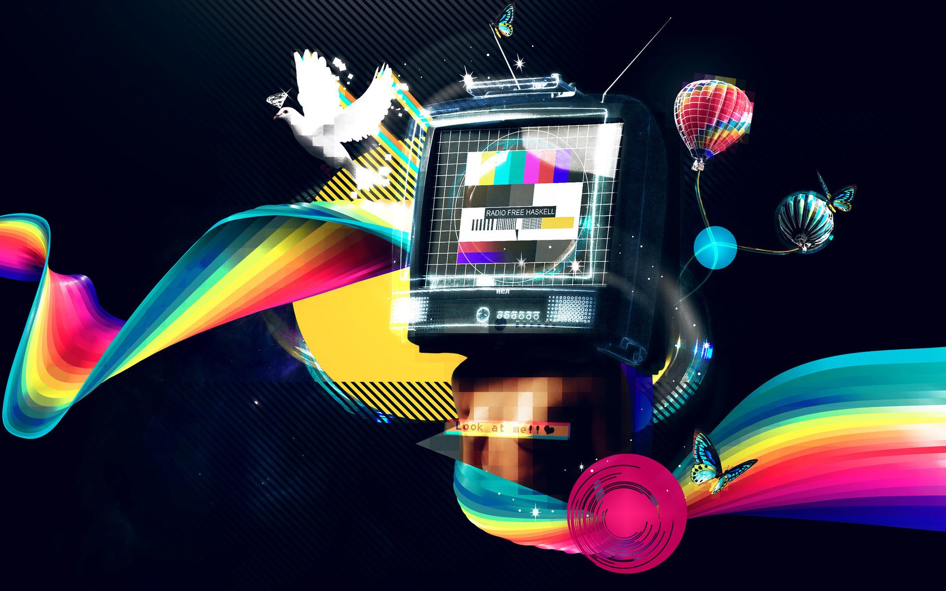 Prismatic Broadcast — Abstract HD Wallpaper | 1920x1200 | Wallpaper Abyss