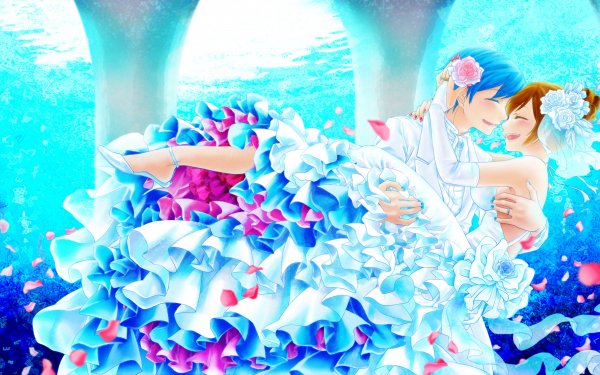 Anime Vocaloid Bride Kaito Meiko HD Wallpaper | Background Image