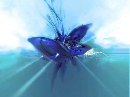 HD abstract blue wallpaper featuring fluid, dynamic shapes and light patterns, creating a modern, energetic background.