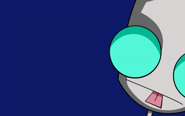 A vibrant HD desktop wallpaper featuring a character from the TV show Invader Zim, showcasing its unique animation style with bold colors and whimsical design.