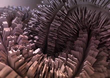 HD digital artwork featuring abstract geometric shapes in soft, muted tones, creating a visually captivating background.