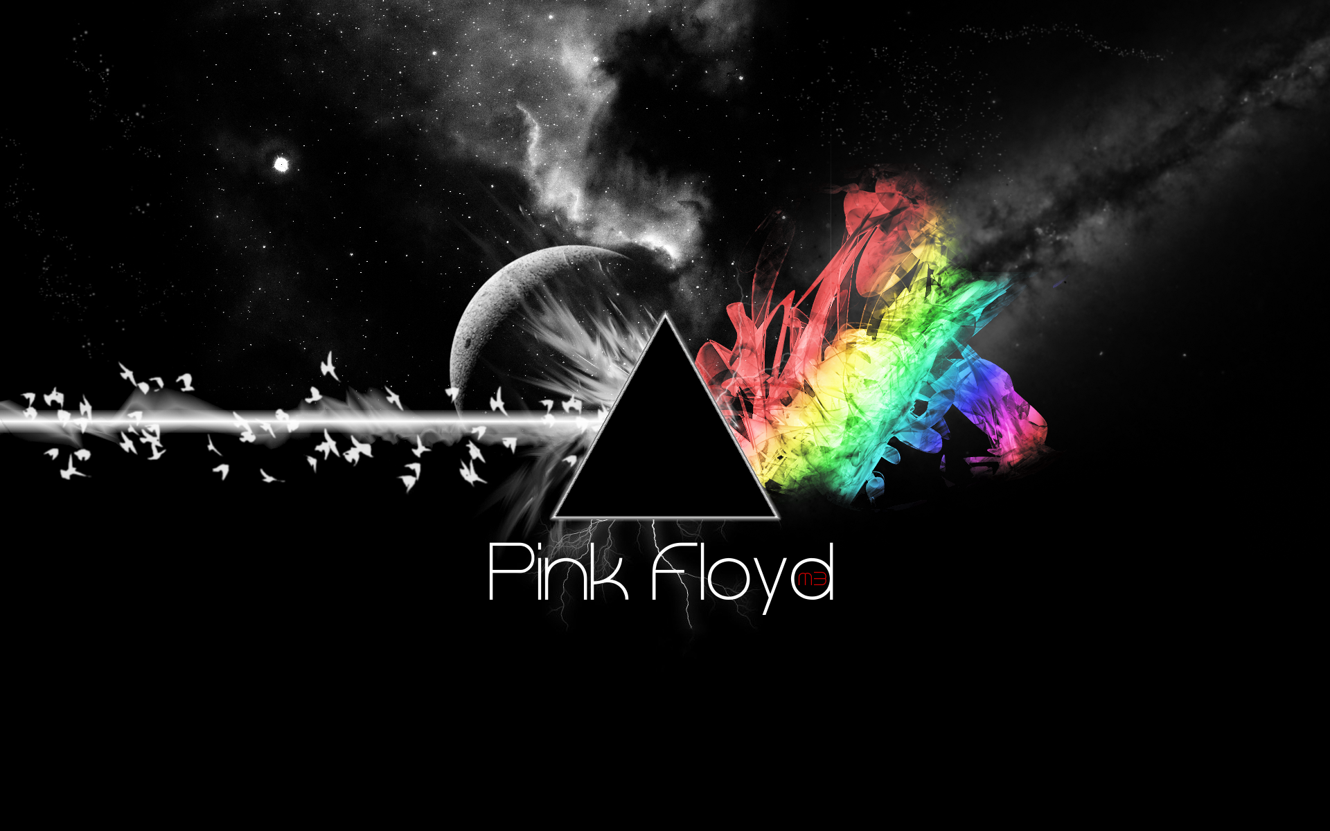 1001 background of pink floyd Những cảnh nền mặt trăng đầy phong cách