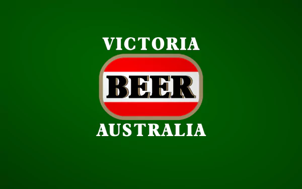 HD desktop wallpaper featuring the Victoria Beer logo set against a green background, highlighting the iconic Australian beer brand.