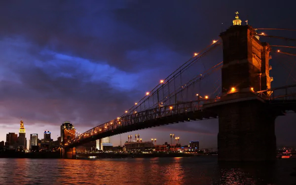 man made roebling bridge HD Desktop Wallpaper | Background Image