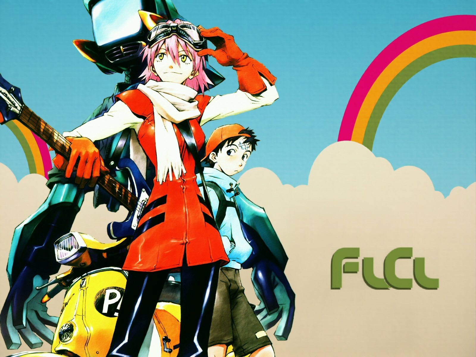 Download Anime FLCL Wallpaper by Sadamoto Yoshiyuki