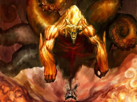 HD desktop wallpaper featuring Gyûki the eight tails and Killer Bee from Naruto, depicted in a dynamic and vivid anime style.