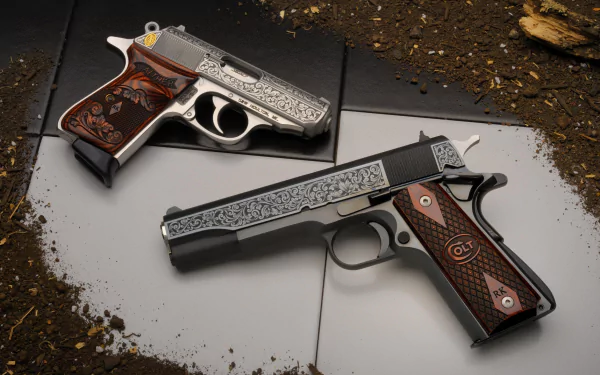man made colt pistol HD Desktop Wallpaper | Background Image