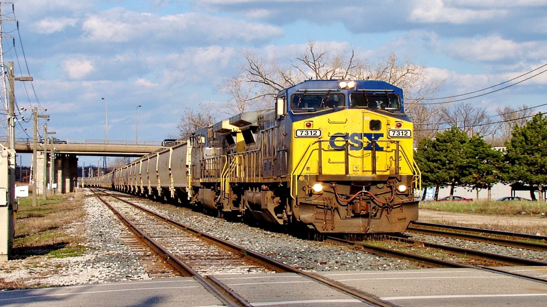 On the Rails — CSX Freight Train HD Wallpaper | 1920x1080 | Wallpaper Abyss
