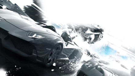 HD PC desktop wallpaper featuring dynamic racing scenes from the video game Need For Speed: Most Wanted with fast cars and intense motion effects.
