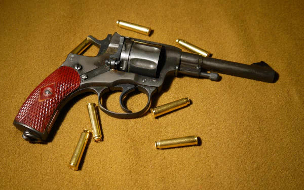 man made nagant m1895 revolver HD Desktop Wallpaper | Background Image